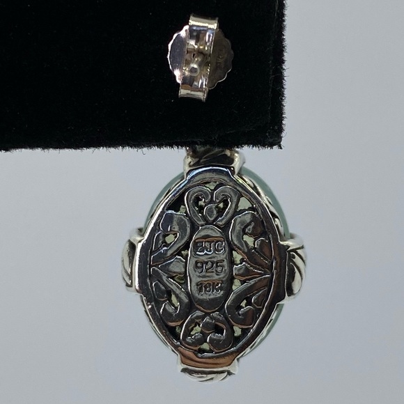 Samuel B. ✨ 18kt & 925 chalcedony dangle earrings - Picture 6 of 8